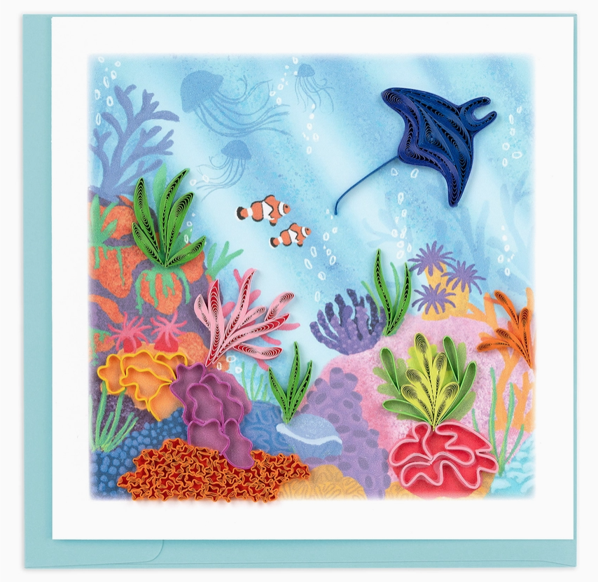 Quilled Coral Reef Greeting Card
