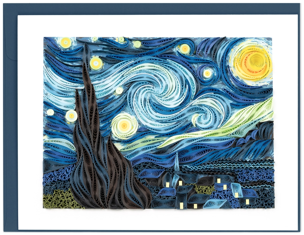 The Starry Night - Van Gogh - Artist Series Quilled Card