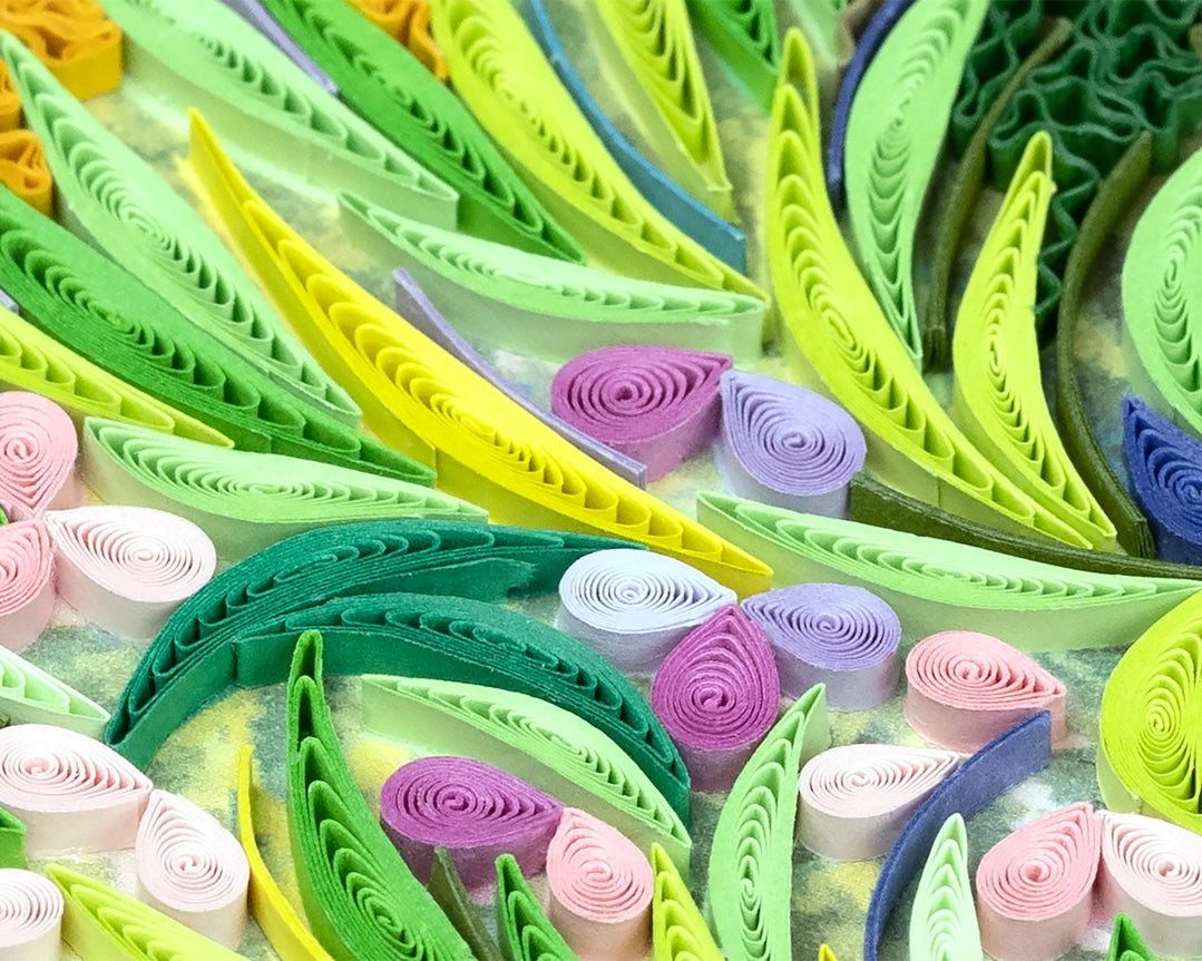 Path Through the Irises - Monet - Artist Series Quilled Card