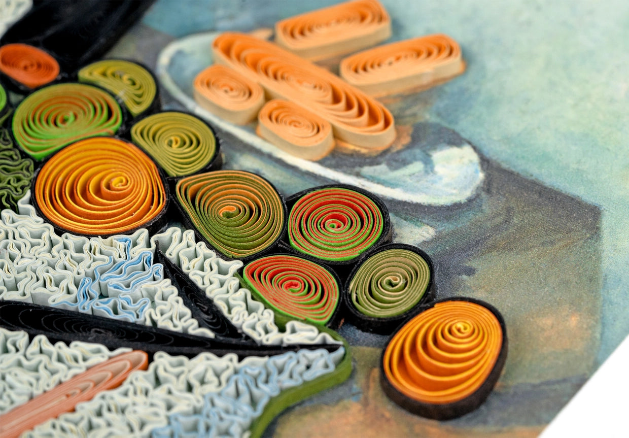 Basket of Apples - Cezanne - Artist Series Quilled Card