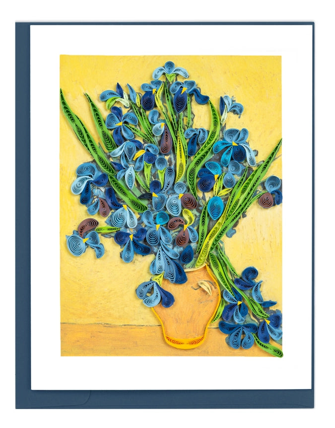 Irises - Van Gogh - Artist Series Quilled Card