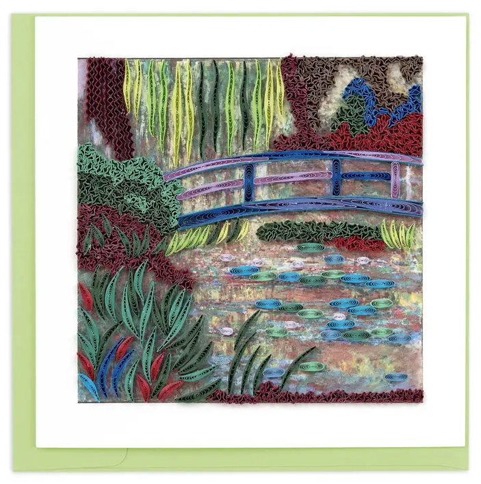 Water Lily Pond - Monet - Artist Series Quilled Card