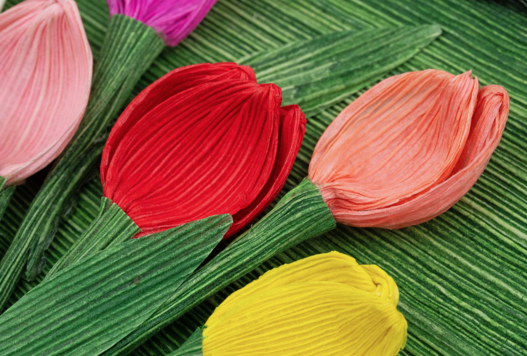 Garden Heart Cornhusk Greeting Card