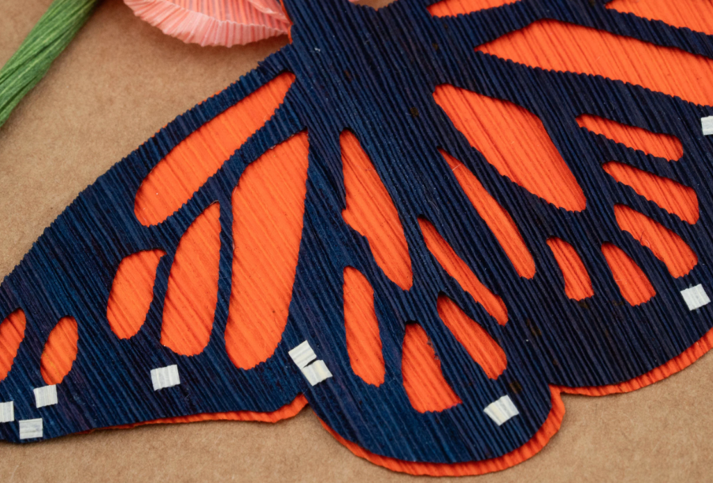 Monarch Butterfly Cornhusk Greeting Card