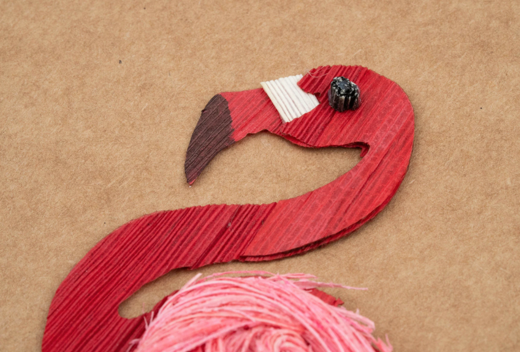 Flamingo Cornhusk Greeting Card