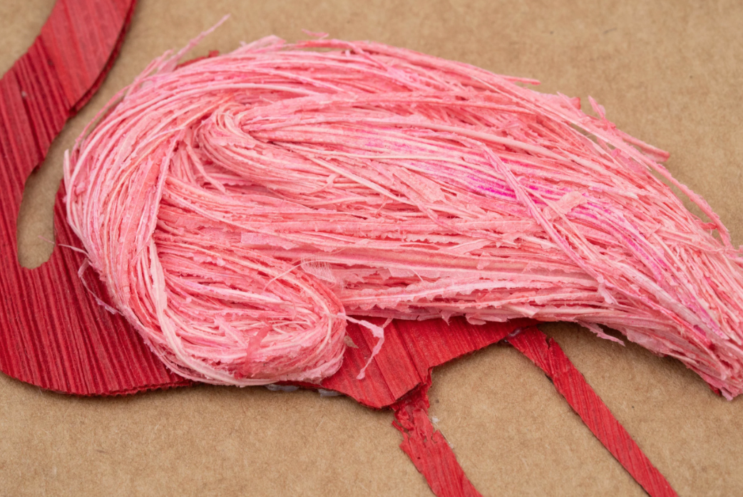Flamingo Cornhusk Greeting Card