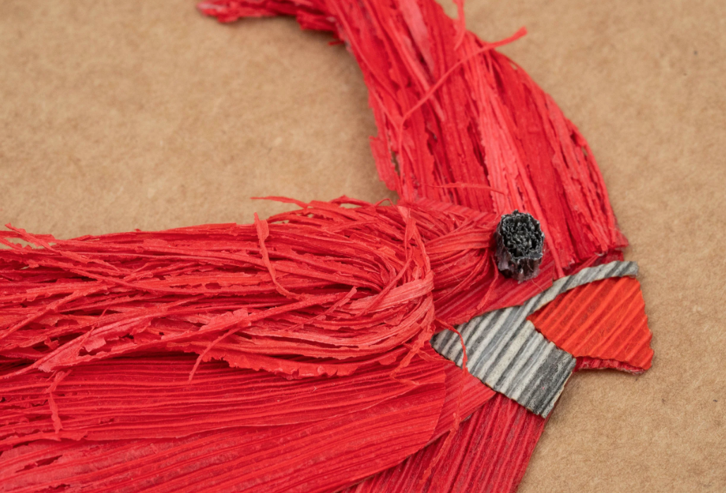 Cardinal Cornhusk Greeting Card