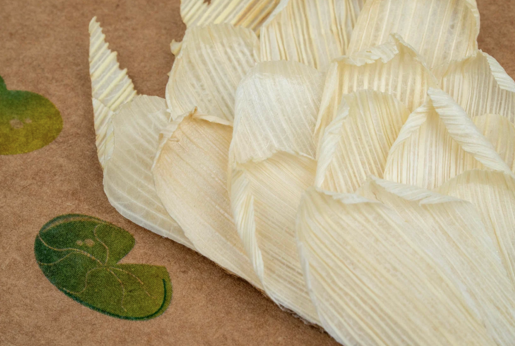 Swans Cornhusk Greeting Card