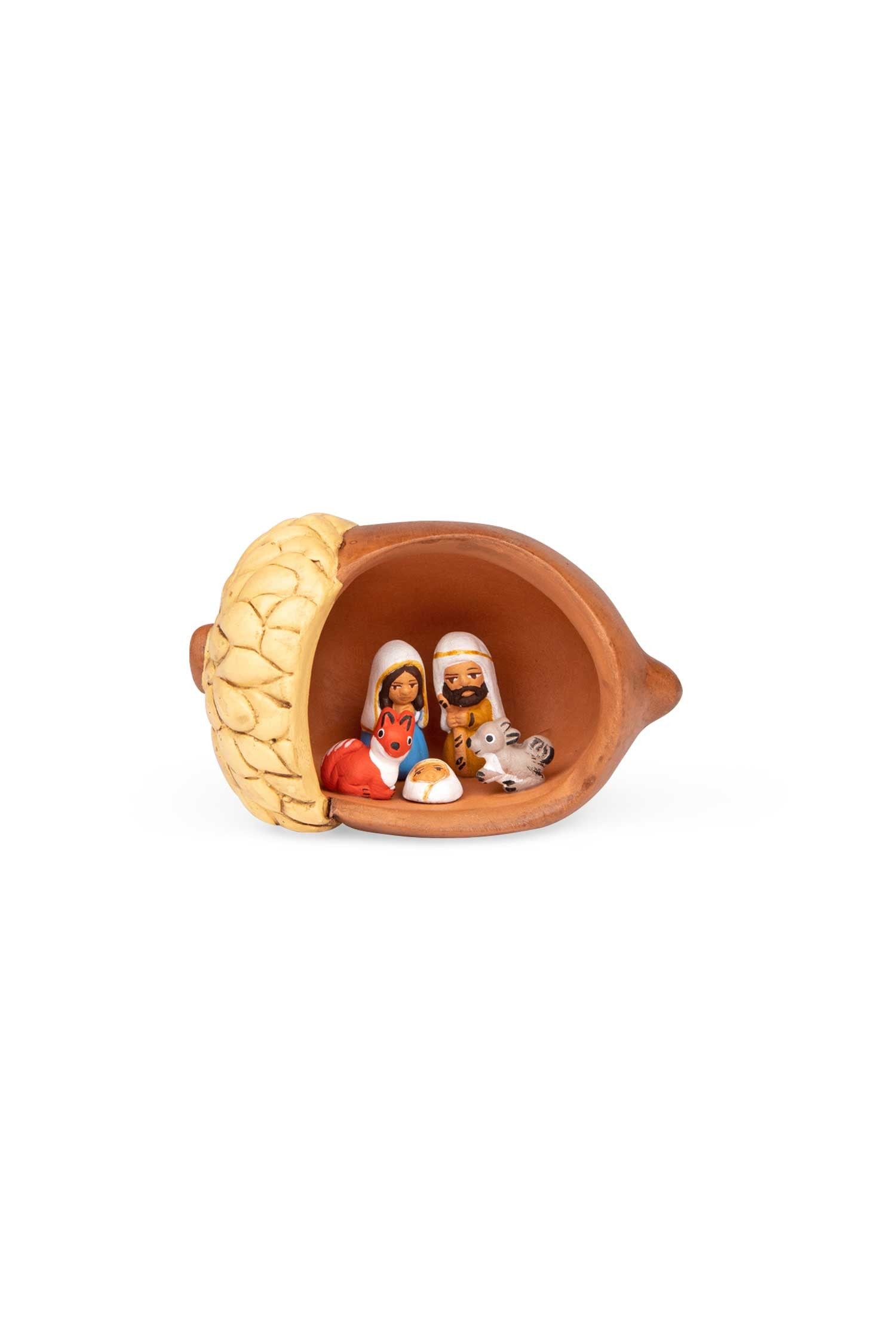 Ceramic Acorn Nativity