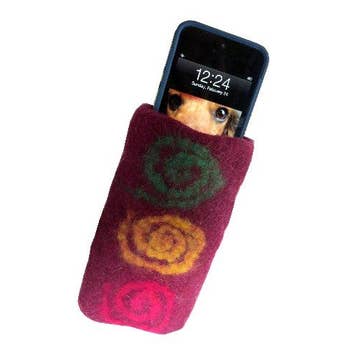 Handfelted Wool Eyeglass Case, Large