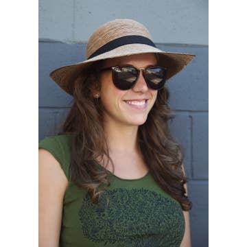 Asymmetrical Brim Palm Chloe Hat