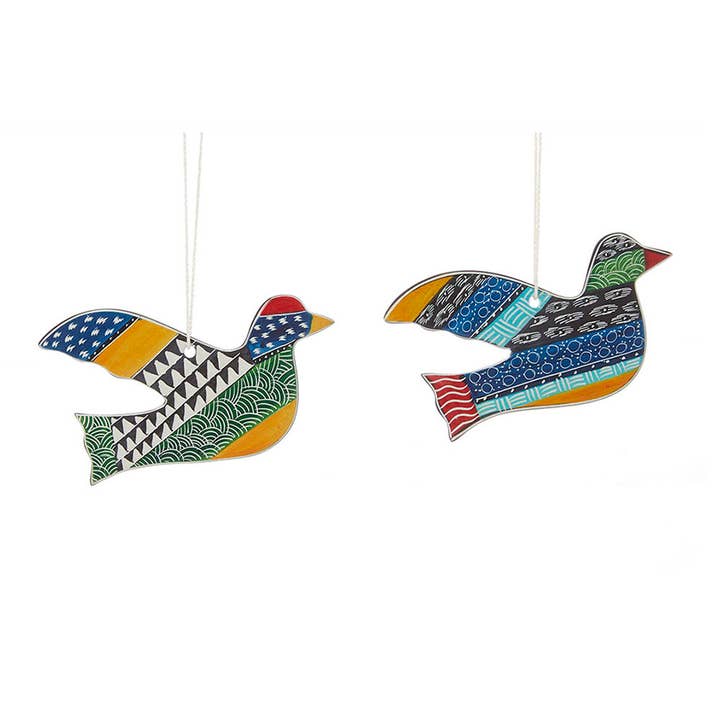 Kisii Stone Dyed Dove Ornament