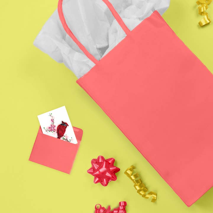 Quilled Cardinal Gift Enclosure Card