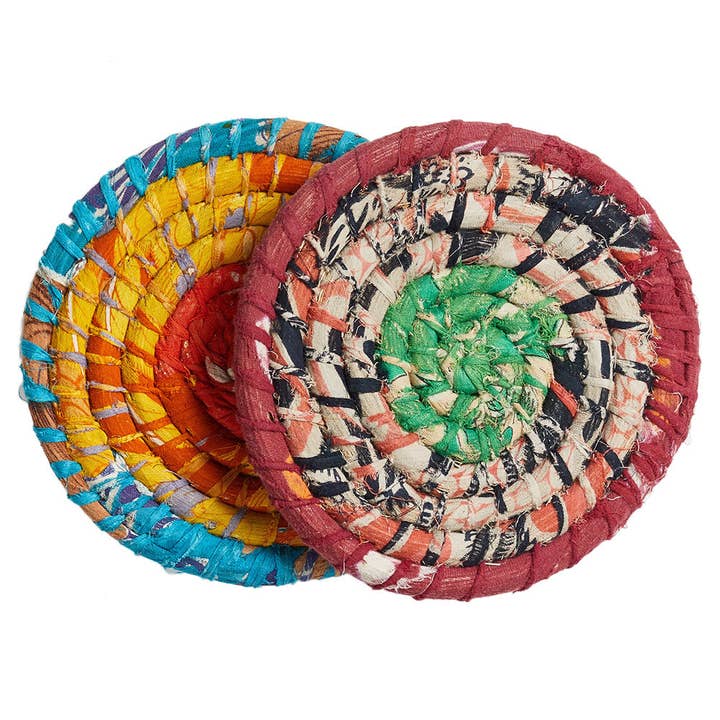 Kaisa/Recycled Sari Trivet (7" D)