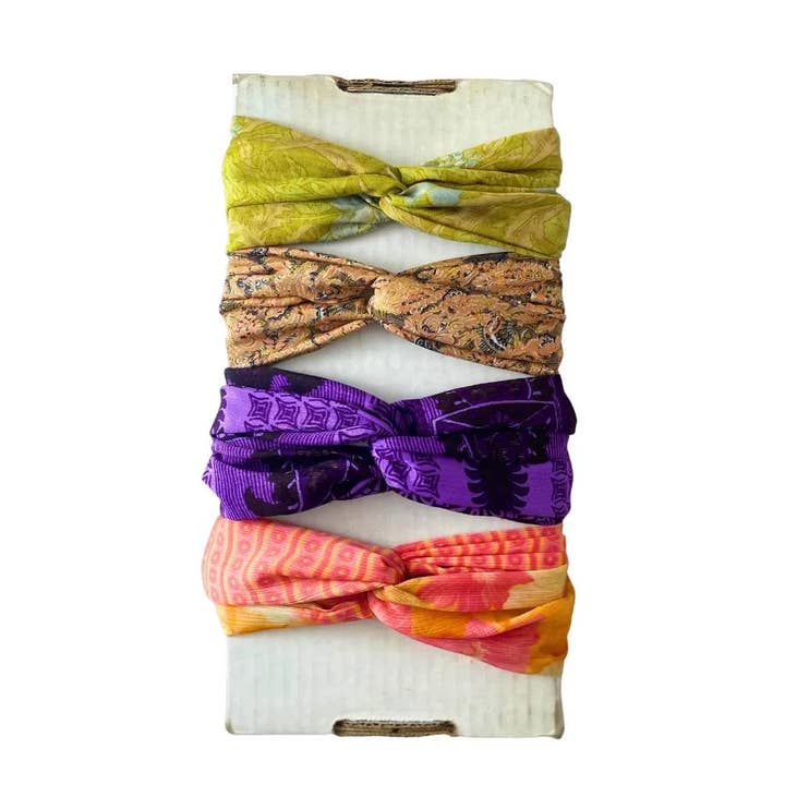 Double Wrapped Loop Recycled Sari Headband