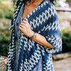 Blue &amp; White Diamonds Viscose Wrap/Jacket (30&quot; L)