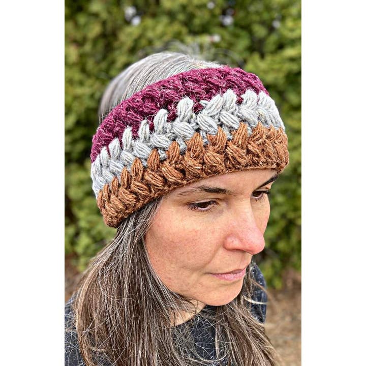 3-Color Crochet Hemp &amp; Wool Earwarmer - Assorted
