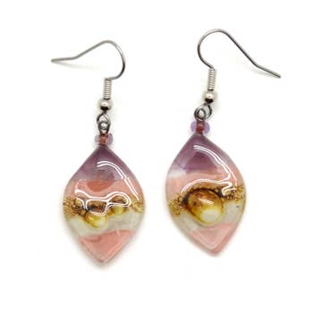 Tiny Almond Glass Earrings - Assorted