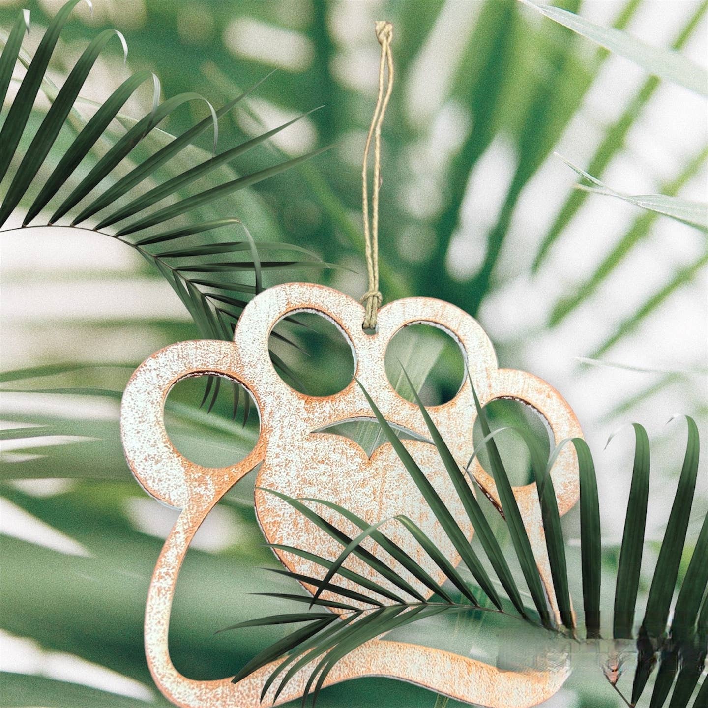 Wooden Cat Paw Ornament