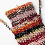 Knit Sari &amp; Leather Crossbody Bag (6.25&quot; W x 8&quot; H) - Assorted