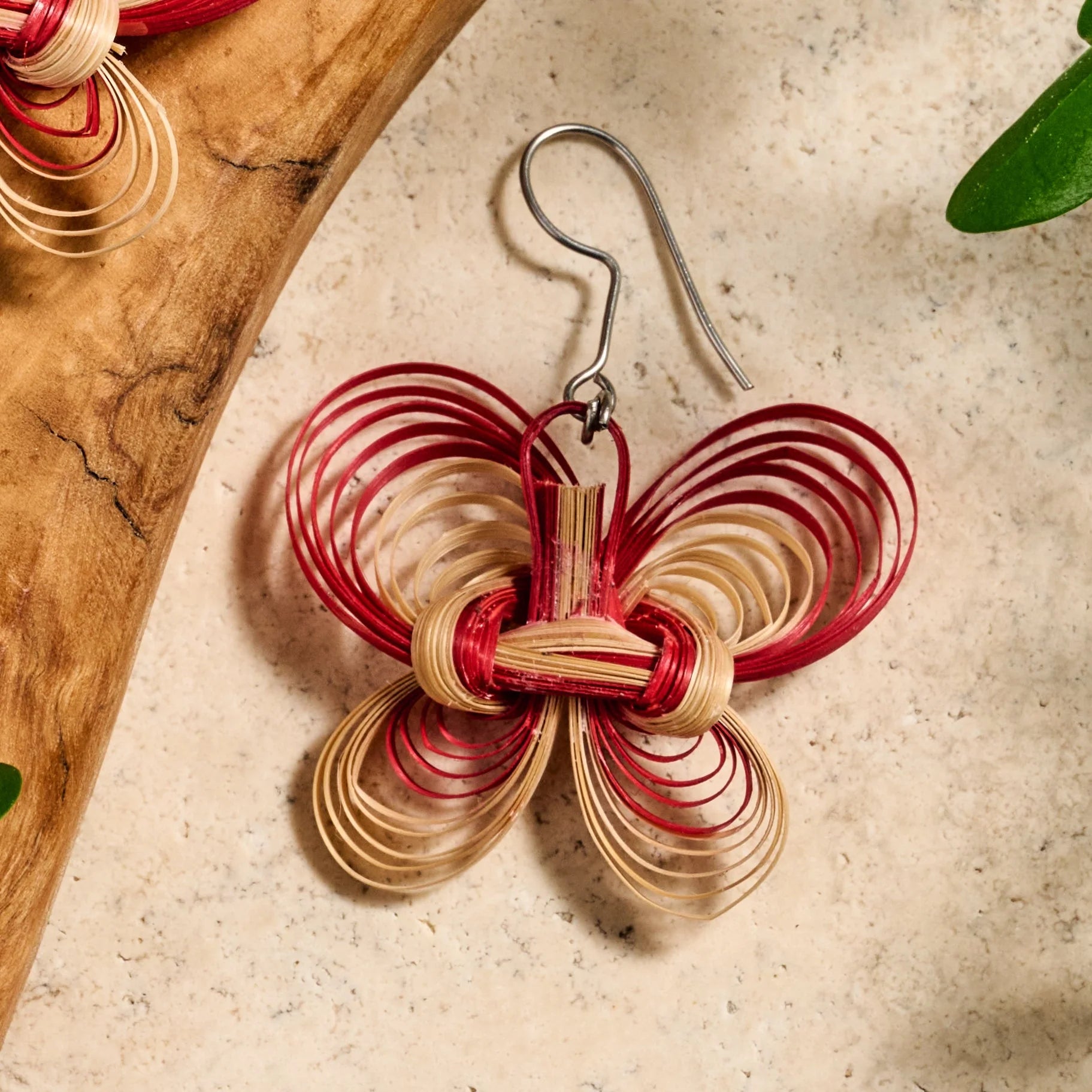 Bamboo Butterfly Earrings