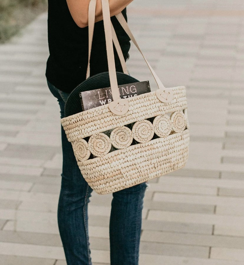 Palm Leaf Shopping Basket