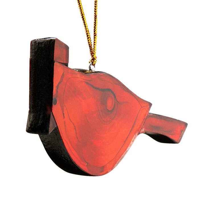 Cardinal Mosaic Glass Ornament