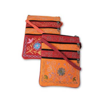 Jari Embroidered Passport Bag