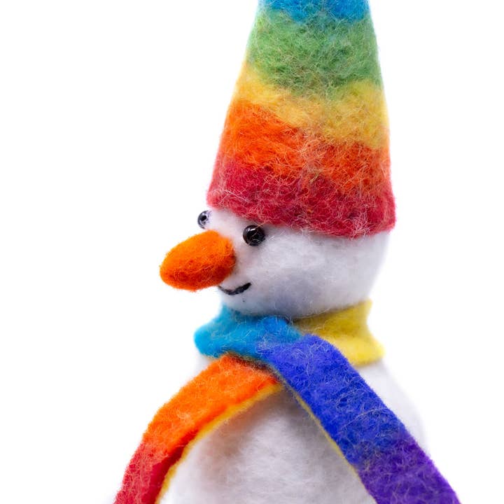 Frosty The Snowcone Handmade Felt Ornament