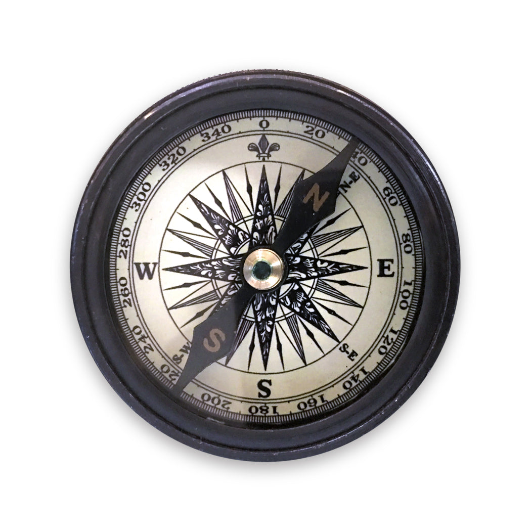 Brass Compass with Leather Case