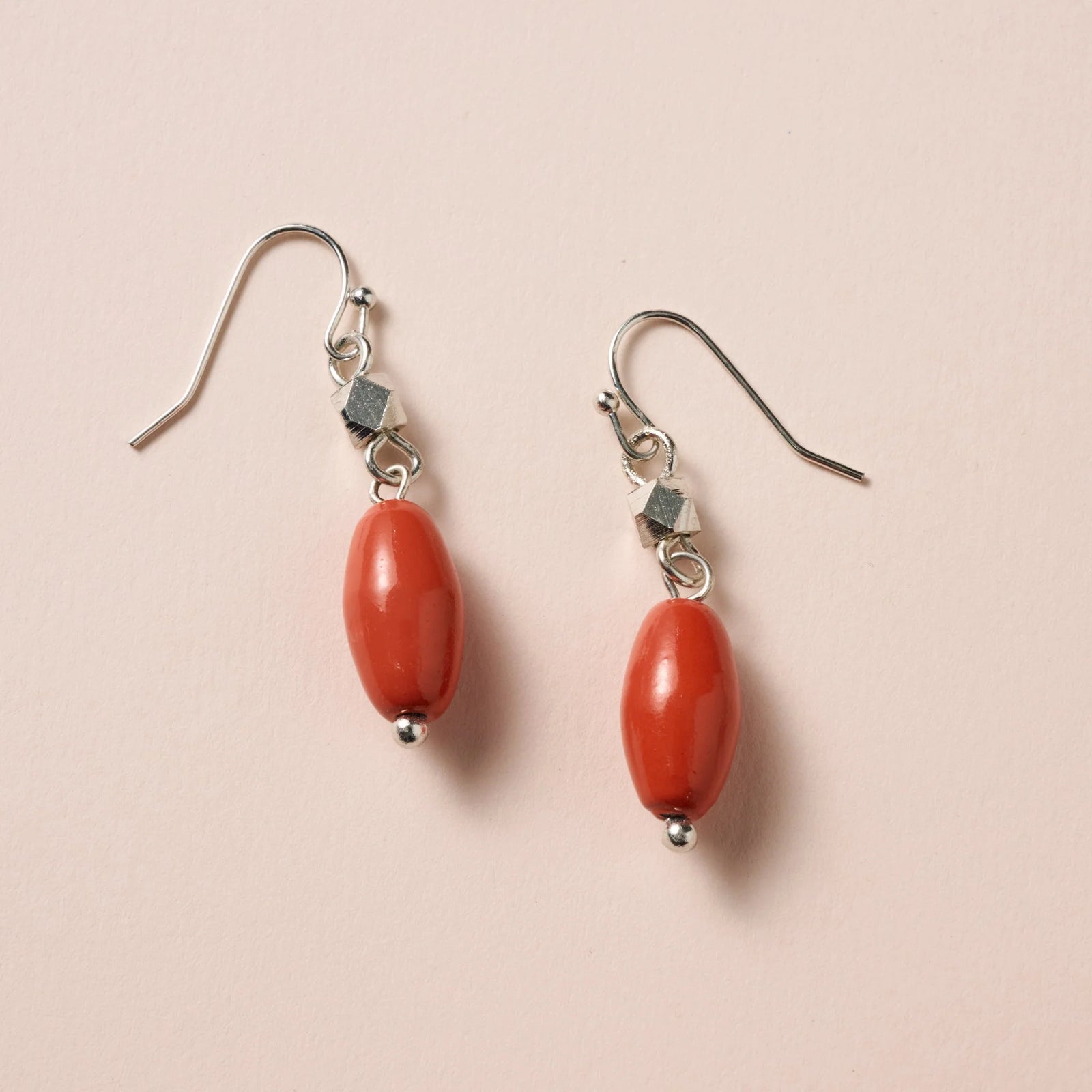 Orange Bead Earrings