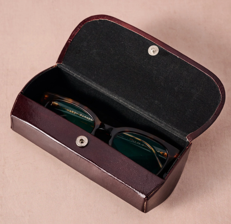Leather Cat Glasses Case