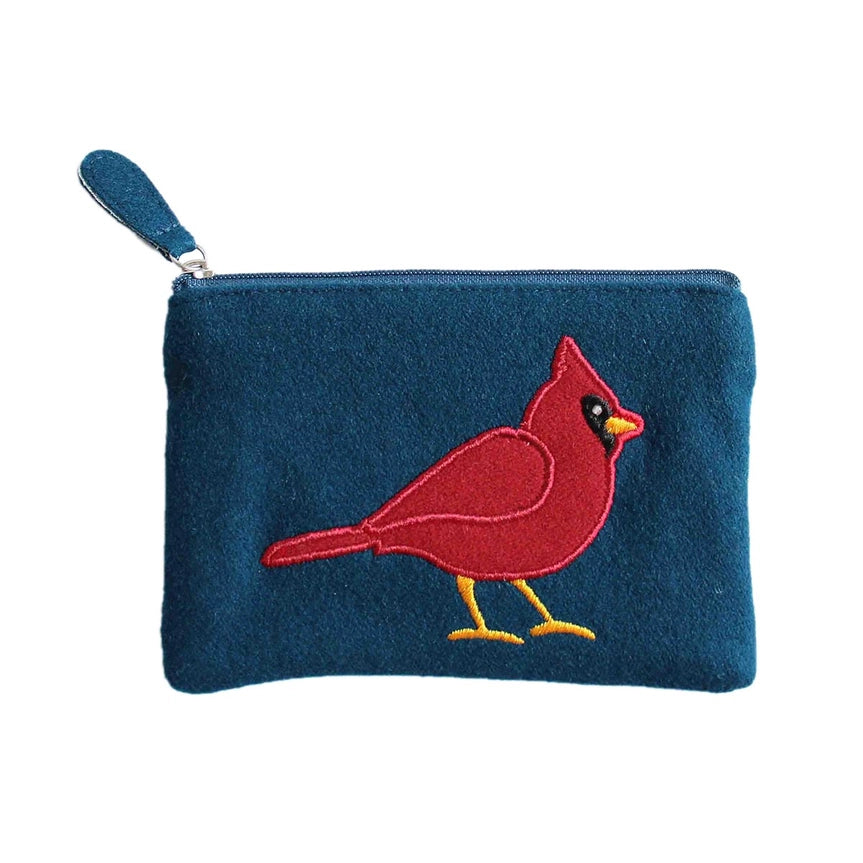 Applique Cardinal Felt Coin Purse