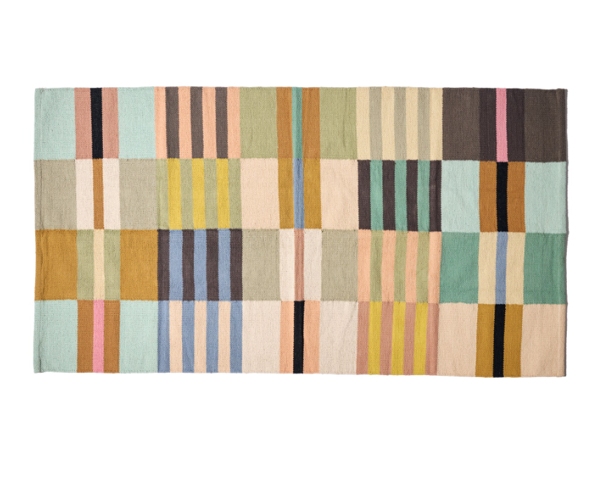 Multi-Stripe Cotton Rug - 63"x35"