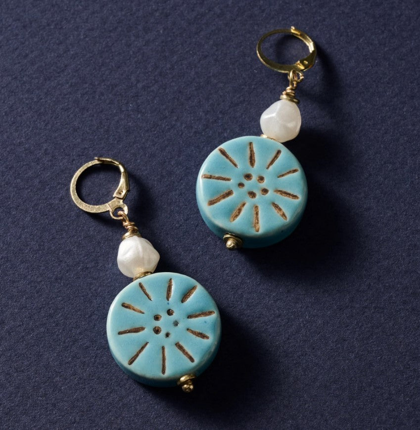 Ceramic Starburst Earrings