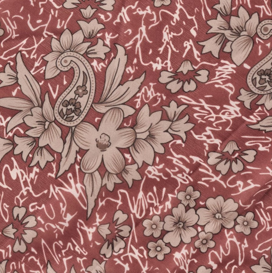 Burgundy Vine Chiffon Scarf