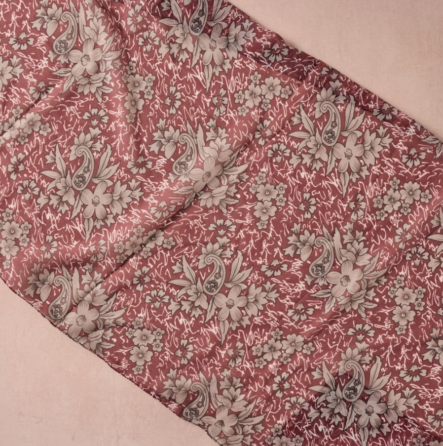 Burgundy Vine Chiffon Scarf