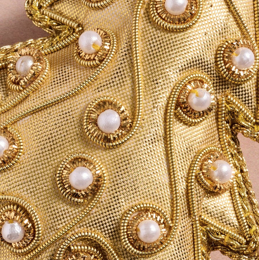 Gold Pearl Tree Ornament