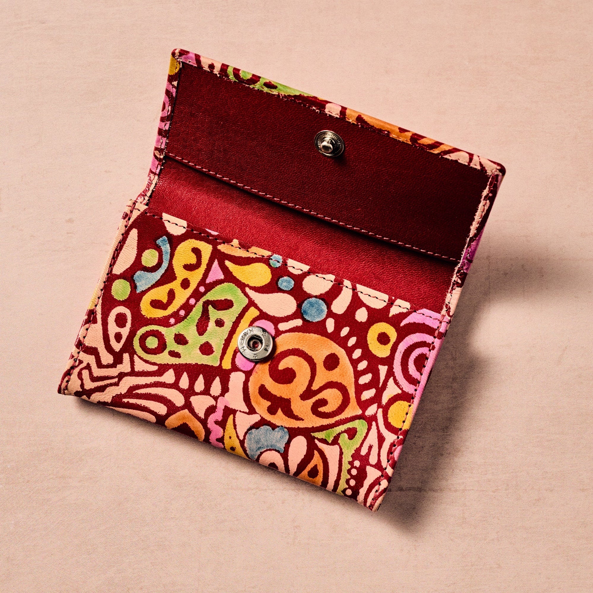 Abstract Multicolor Leather Wallet