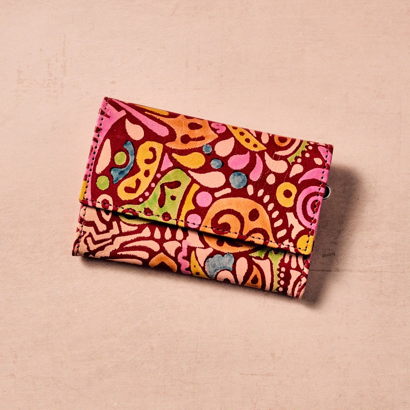 Abstract Multicolor Leather Wallet