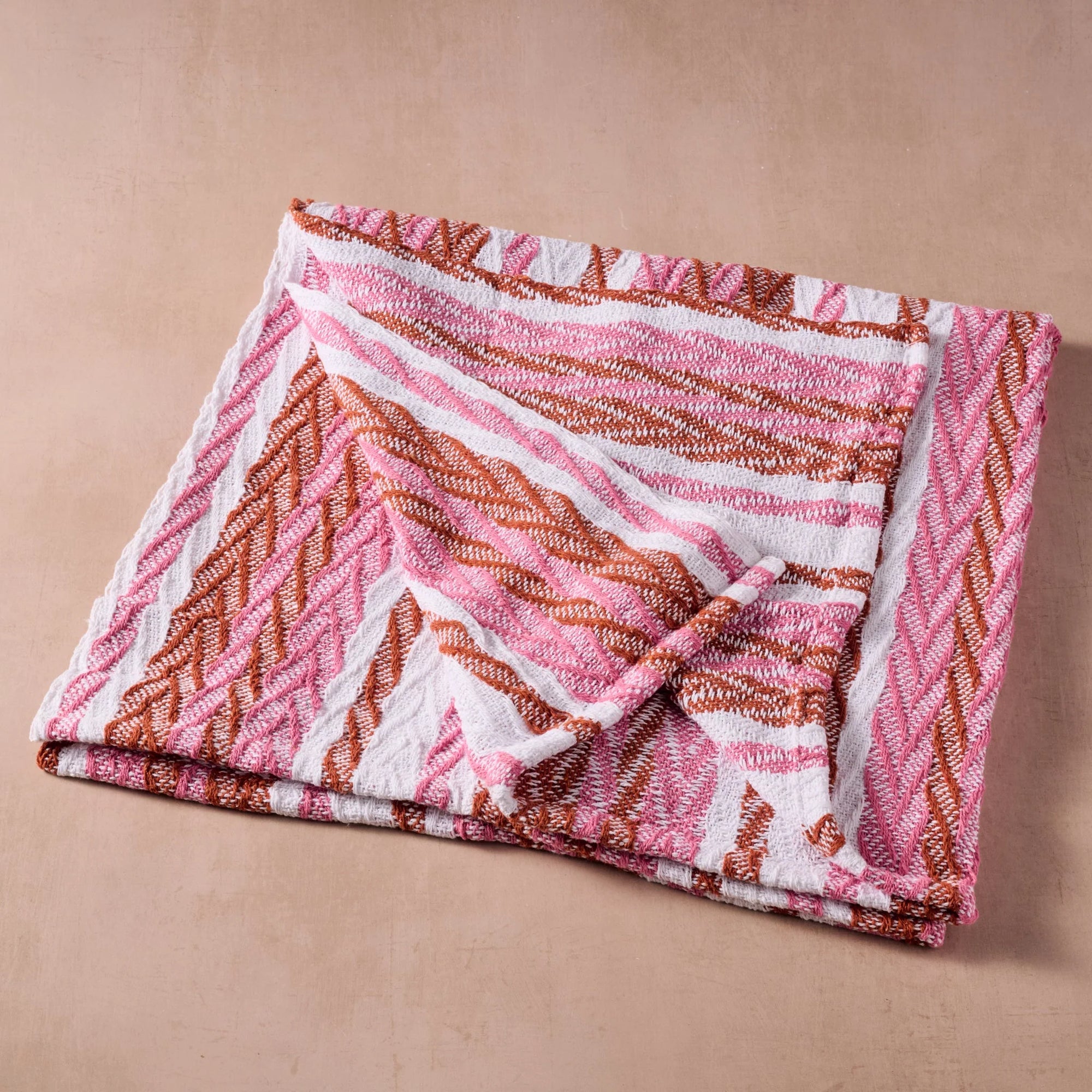 Pink Striped Rethread Throw