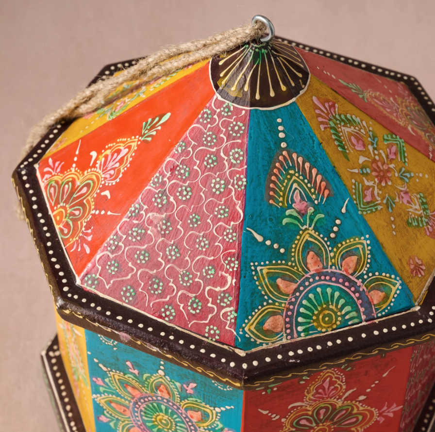 Hand-Painted Octagonal Birdhouse