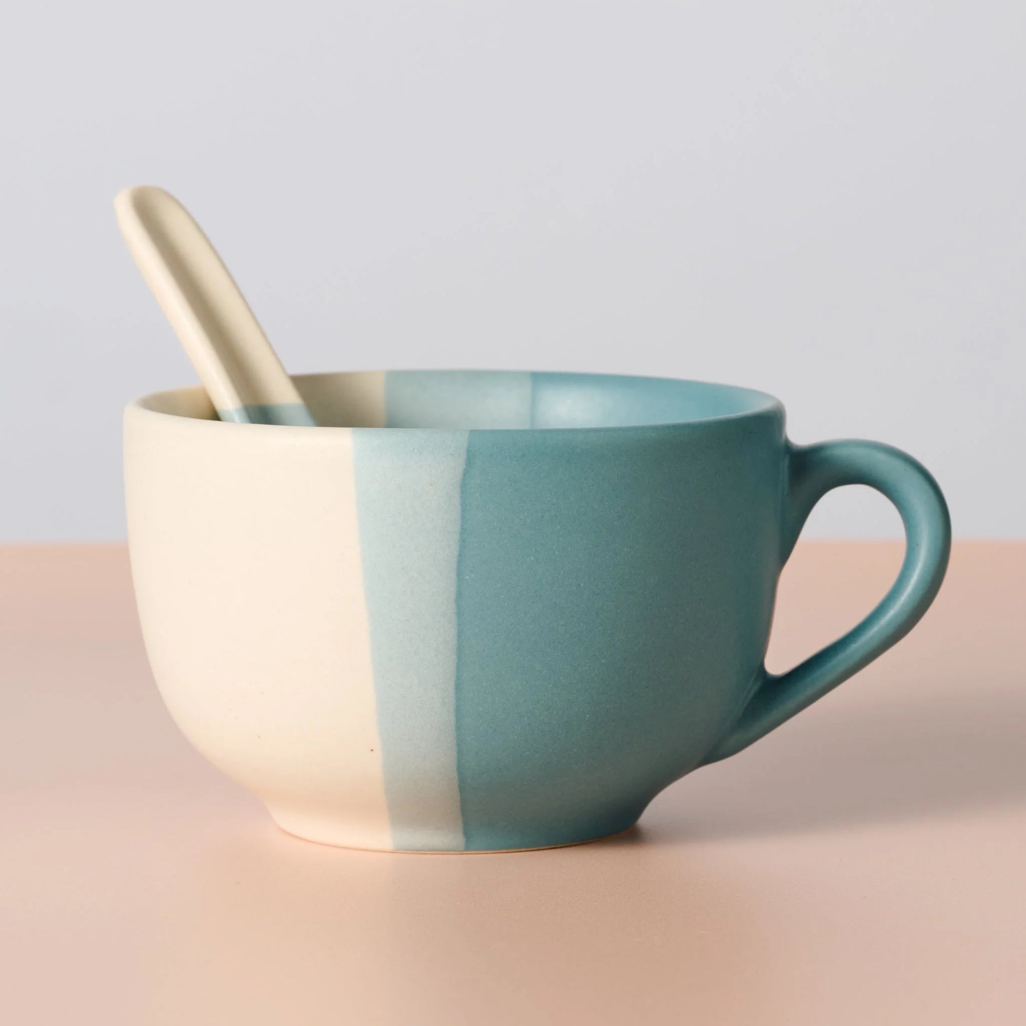 Blue &amp; White Stripe Jumbo Mug