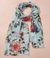 Floral Leaf Chiffon Scarf