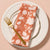 Salmon Floral Block Print Napkin