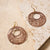Copper Filigree Circle Earrings