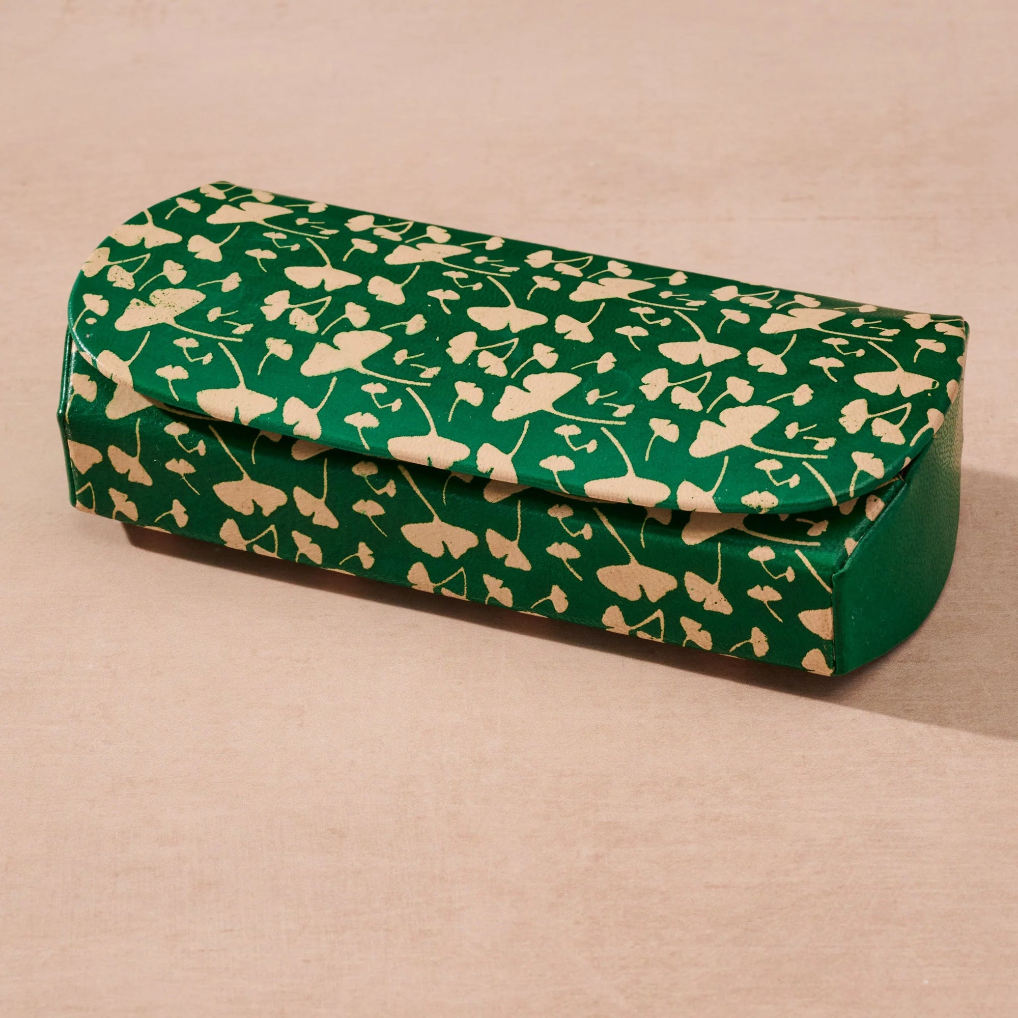 Leather Lotus Glasses Case