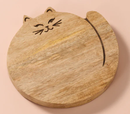 Mango Wood Cat Serving Board