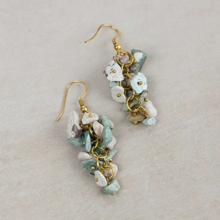Turquoise Cluster Earrings