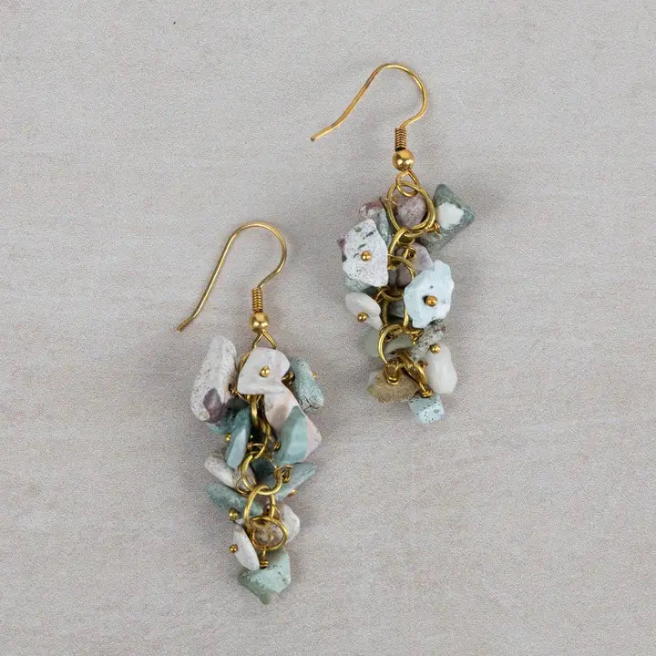 Turquoise Cluster Earrings